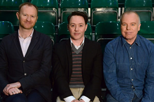 Our Friend Victoria. Image shows from L to R: Mark Gatiss, Reece Shearsmith, Steve Pemberton. Copyright: Phil McIntyre Entertainment