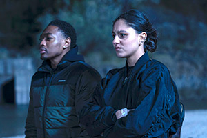 The Outlaws. Image shows left to right: Christian (Gamba Cole), Rani Rekowski (Rhianne Barreto)