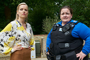 The Outlaws. Image shows left to right: Helena (Mircea Monroe), Diane (Jessica Gunning)