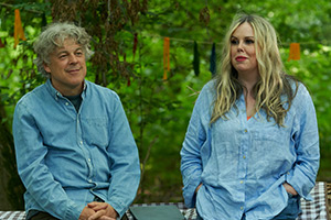 Outsiders. Image shows left to right: Alan Davies, Roisin Conaty