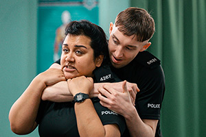 Piglets. Image shows left to right: Geeta (Sukh Ojla), Paul (Jamie Bisping)