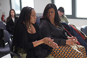 Queenie. Image shows left to right: Queenie Jenkins (Dionne Brown), Aunty Maggie Jenkins (Michelle Greenidge)