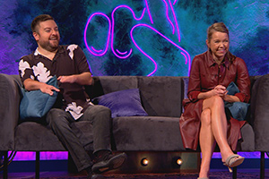 The Ranganation. Image shows left to right: Alex Brooker, Anna Maxwell Martin