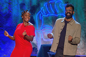 The Ranganation. Image shows left to right: Oti Mabuse, Romesh Ranganathan