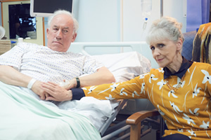 The Rebel. Image shows from L to R: Henry Palmer (Simon Callow), Margaret (Anita Dobson). Copyright: Retort