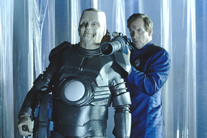 Red Dwarf. Image shows from L to R: Kryten (Robert Llewellyn), Rimmer (Chris Barrie)