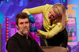 Rhod Gilbert's Growing Pains. Image shows from L to R: Rhod Gilbert, Steph McGovern