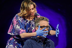 Richard Hammond's Brain Reaction. Image shows from L to R: Lou Sanders, David Baddiel