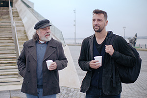 Ricky & Ralf's Very Northern Road Trip. Image shows from L to R: Ricky Tomlinson, Ralf Little. Copyright: North One Television