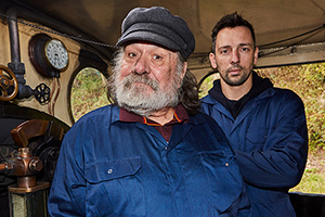 Ricky & Ralf's Very Northern Road Trip. Image shows from L to R: Ricky Tomlinson, Ralf Little. Copyright: North One Television