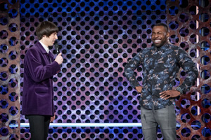 Roast Battle. Image shows from L to R: Tom Ward, Darren Harriott