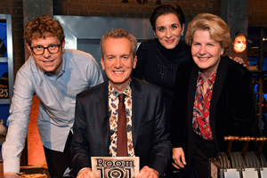 Room 101. Image shows from L to R: Josh Widdicombe, Frank Skinner, Vicky McClure, Sandi Toksvig. Copyright: Hat Trick Productions