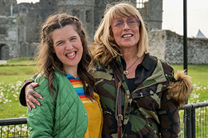 Trip Hazard: My Great British Adventure. Image shows from L to R: Rosie Jones, Fay Ripley