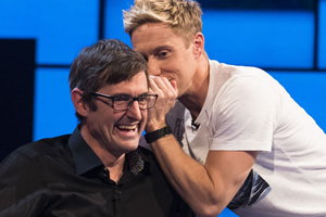 The Russell Howard Hour. Image shows from L to R: Louis Theroux, Russell Howard. Copyright: Avalon Television