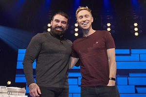 The Russell Howard Hour. Image shows from L to R: Ant Middleton, Russell Howard. Copyright: Avalon Television