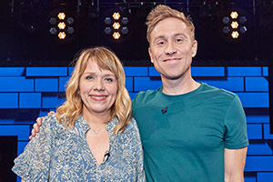 The Russell Howard Hour. Image shows from L to R: Kerry Godliman, Russell Howard. Copyright: Avalon Television