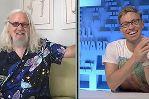 The Russell Howard Hour. Image shows from L to R: Billy Connolly, Russell Howard. Copyright: Avalon Television