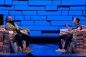 The Russell Howard Hour. Image shows from L to R: Guz Khan, Russell Howard