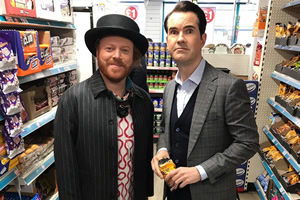 Shopping With Keith Lemon. Image shows from L to R: Leigh Francis, Jimmy Carr. Copyright: Talkback