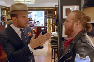 Shopping With Keith Lemon. Image shows from L to R: Matt Goss, Leigh Francis