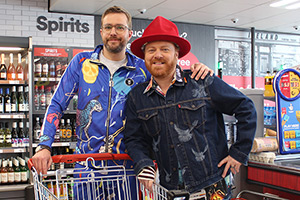 Shopping With Keith Lemon. Image shows left to right: Iain Stirling, Leigh Francis