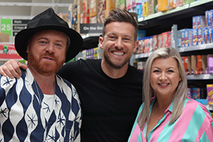 Shopping With Keith Lemon. Image shows left to right: Leigh Francis, Chris Ramsey, Rosie Ramsey