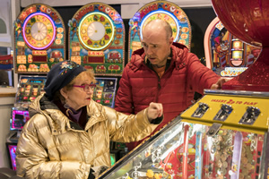 Sick Of It. Image shows from L to R: Auntie Norma (Sondra James), Karl (Karl Pilkington)