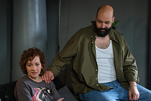 Significant Other. Image shows left to right: Anna (Katherine Parkinson), Sam (Youssef Kerkour)