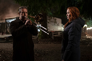 Small Town, Big Story. Image shows left to right: Seamus Proctor (Paddy Considine), Wendy Patterson (Christina Hendricks)