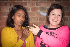 Sparebnb. Image shows from L to R: Aline (Sara Martins), Lucy (Josie Long)