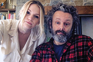 Staged. Image shows from L to R: Anna (Anna Lundberg), Michael (Michael Sheen)