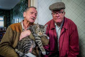 Still Game. Image shows from L to R: Joe (John Buick), Winston Ingram (Paul Riley)