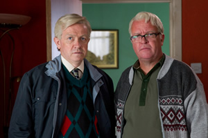 Still Game. Image shows from L to R: Tam Mullen (Mark Cox), Winston Ingram (Paul Riley)