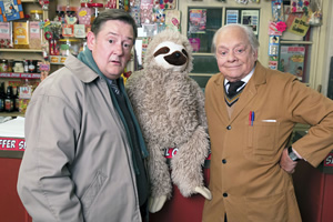 Still Open All Hours. Image shows from L to R: Wet Eric (Johnny Vegas), Granville (David Jason)