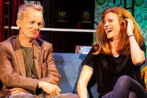 Susan Calman's Fringe Benefits. Image shows from L to R: Frank Skinner, Sarah Kendall. Copyright: BBC