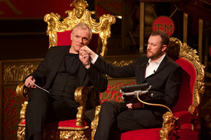 Taskmaster. Image shows from L to R: Greg Davies, Alex Horne. Copyright: Avalon Television / UKTV