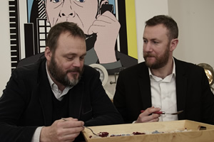 Taskmaster. Image shows from L to R: Al Murray, Alex Horne. Copyright: Avalon Television