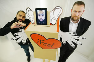Taskmaster. Image shows from L to R: Asim Chaudhry, Alex Horne. Copyright: Avalon Television