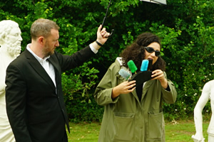 Taskmaster. Image shows from L to R: Alex Horne, Rose Matafeo. Copyright: Avalon Television