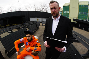 Taskmaster. Image shows from L to R: Mawaan Rizwan, Alex Horne. Copyright: Avalon Television