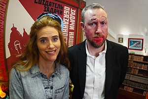 Taskmaster. Image shows from L to R: Sarah Kendall, Alex Horne. Copyright: Avalon Television