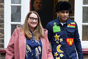 Taskmaster. Image shows left to right: Sarah Millican, Munya Chawawa. Credit: Avalon Television