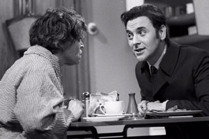 The Galton & Simpson Comedy. Image shows from L to R: Joyce Gosling (Patricia Hayes), George Gosling (Bob Monkhouse). Copyright: London Weekend Television