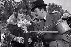 The Galton & Simpson Comedy. Image shows from L to R: Mildred Evans (Patsy Rowlands), Lawrence Warner (Stratford Johns). Copyright: London Weekend Television