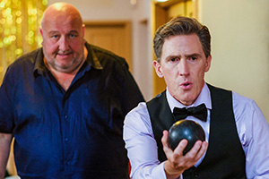 The Tuckers. Image shows left to right: Glyn Tucker (Steve Speirs), Tony Perrot (Rob Brydon)