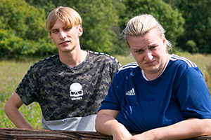 This Country. Image shows from L to R: Lee 'Kurtan' Mucklowe (Charlie Cooper), Kerry Mucklowe (Daisy May Cooper)