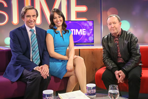 This Time With Alan Partridge. Image shows from L to R: Alan Partridge (Steve Coogan), Jennie Gresham (Susannah Fielding), Dale Daniels (Jonathan Watson). Copyright: Baby Cow Productions