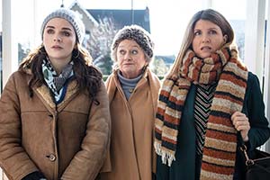 This Way Up. Image shows from L to R: Aine (Aisling Bea), Mammy (Sorcha Cusack), Shona (Sharon Horgan). Copyright: Merman