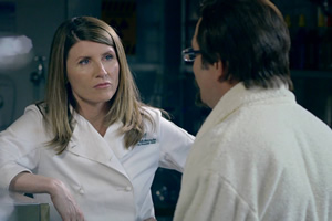 The Increasingly Poor Decisions Of Todd Margaret. Image shows from L to R: Alice Bell (Sharon Horgan), Todd Margaret (David Cross). Copyright: RDF Television / Merman