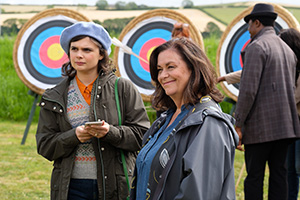 The Trouble With Maggie Cole. Image shows from L to R: Becka Cole (Gwyneth Keyworth), Maggie Cole (Dawn French). Copyright: Genial Productions